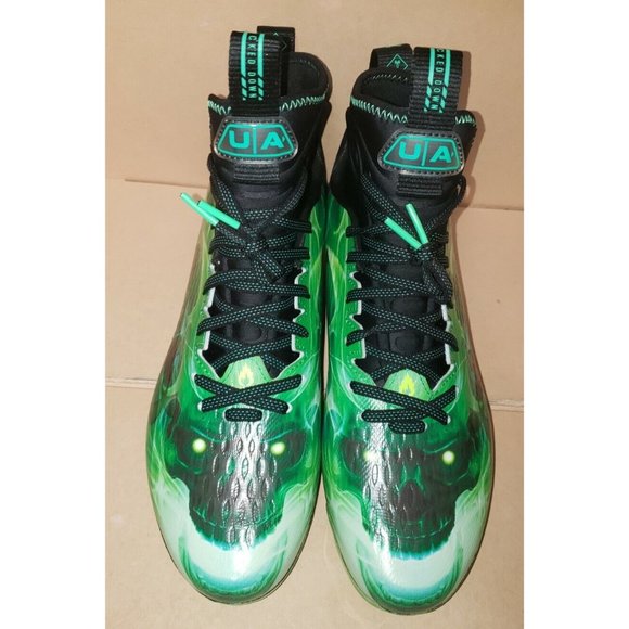 Under Armour UA Spotlight Lux MC LE Slime Green Football Cleats Men\'s Sizes NEW main image 14